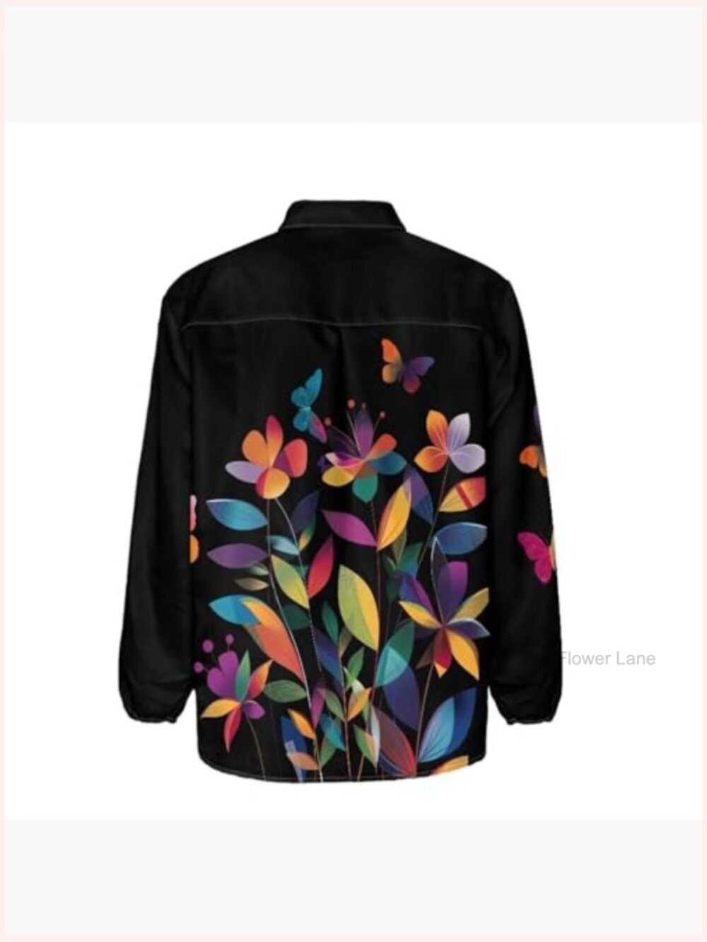 Long Sleeve Button Down Shirt Blouse V-Neck Lightweight Breathable Tucked or - Picture 4 of 4